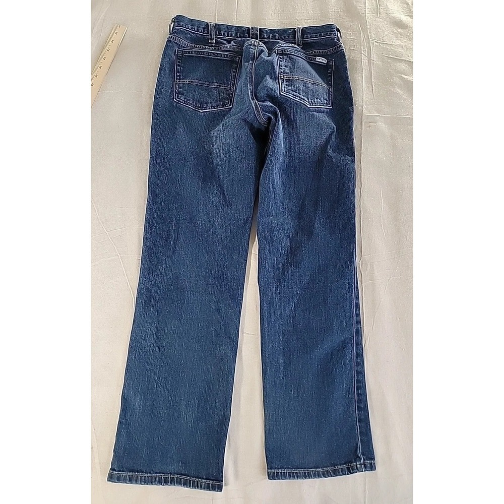 Carhartt Jeans Womens 33x31 Blaine Original Straight FLEX Dark Blue Mid Rise EUC - Picture 13 of 13
